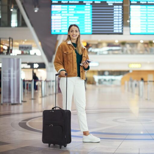 Куфар за ръчен багаж 55x40x20 5 Cities – сгъваем и съвместим с Ryanair, Wizz Air и Bulgaria Air