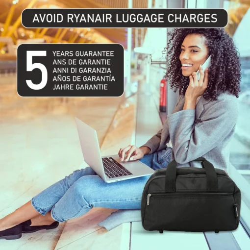 Чанта за ръчен багаж Aerolite 40x20x25 см (сак) | Одобрена за Ryanair & Wizz Air